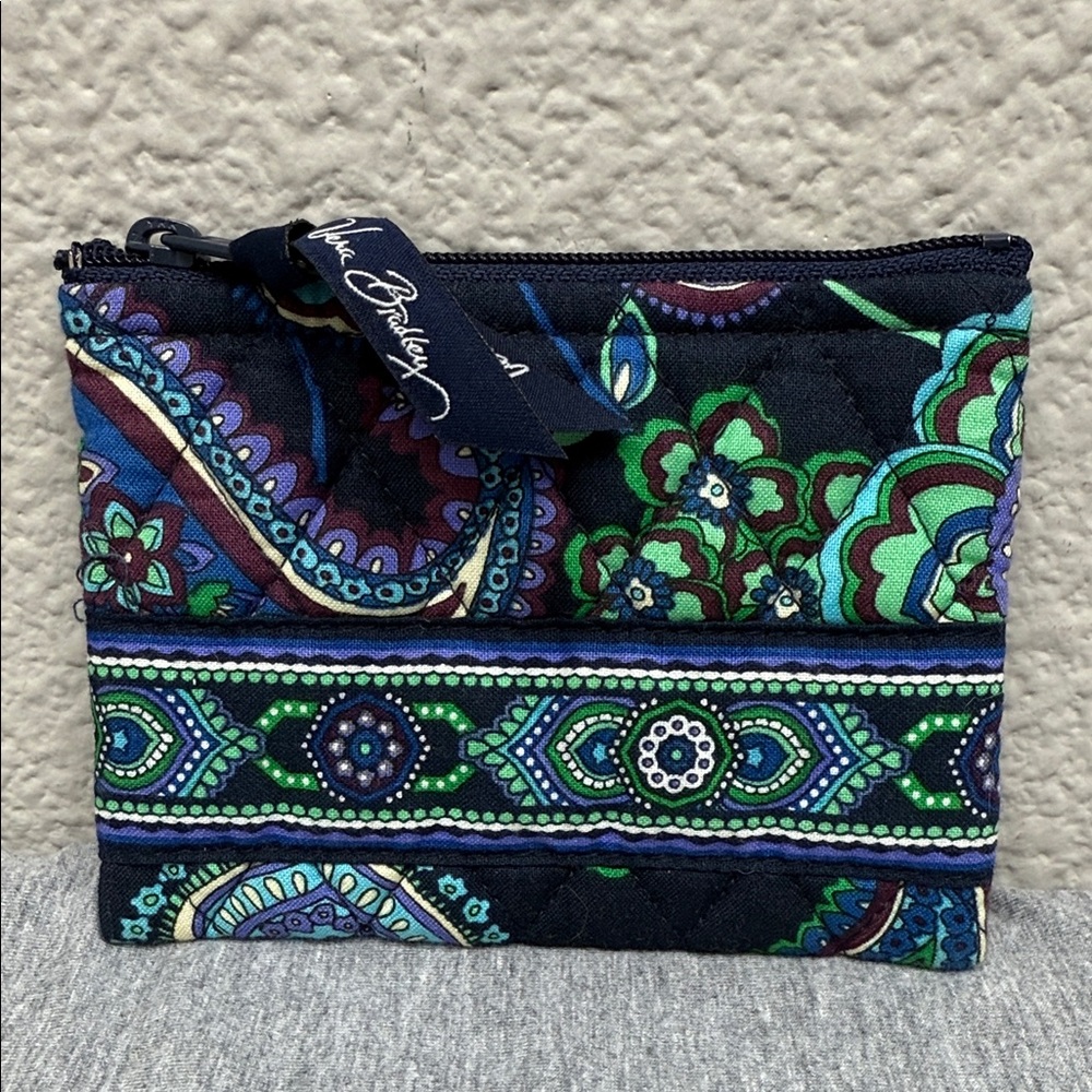 Vera Bradley Paisley Card Holder/Wallet - Blue and Green